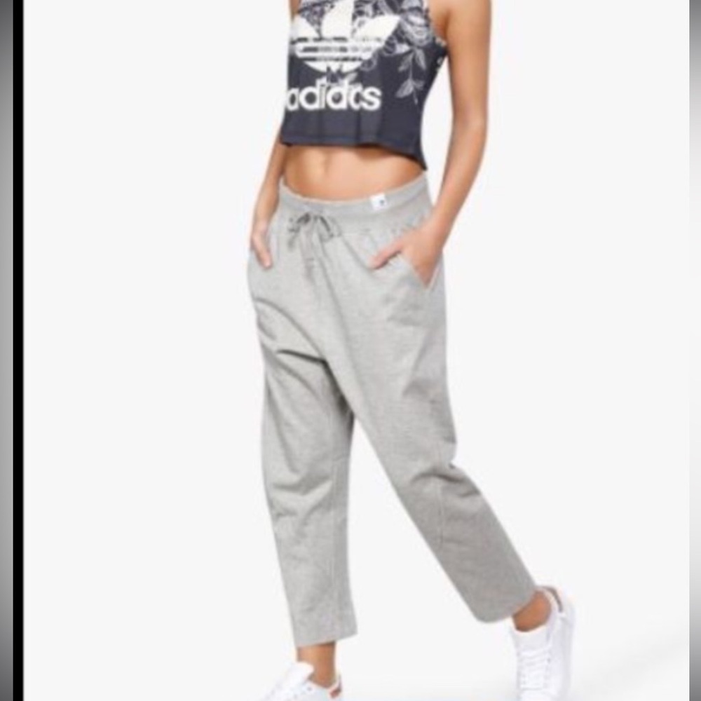 Adidas Original XBYO Grey Women’s Sweatpants Reflective X Back Pocket Sz XS